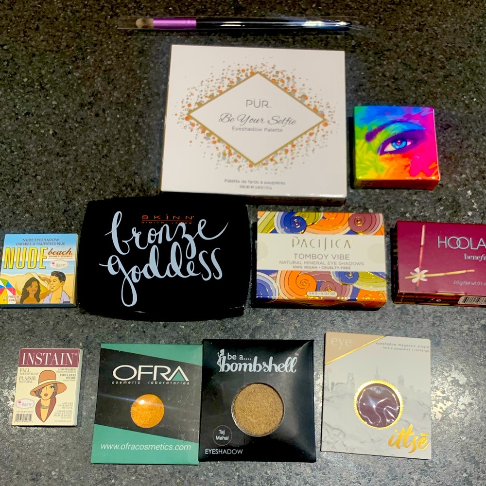 ALL ABOUT EYES. BRAND NEW eye shadows and bronzers. 3 pallets and 7 individuals.